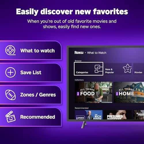 Roku Streaming Stick Plus 2025 - 4K & HDR Roku Streaming Device for TV with Voice Remote - Free & Live TV