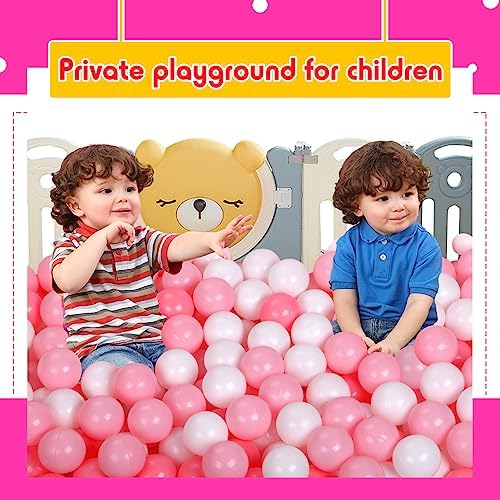 Vanland Ball Pit Balls for Baby and Toddler Phthalate Free BPA Free Crush Proof Plastic - Multicolored Pit Balls in Reusable Play Toys for Kids with Storage Bag