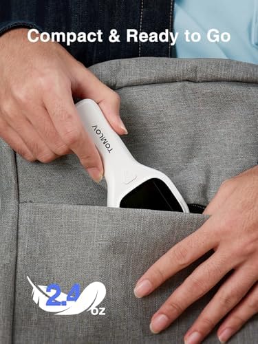 TOMLOV P10 Evo Handheld Close-Up Coin Microscope with 2" IPS Screen: 20X LED Lighted Trichome Magnifier for Adults, Portable Jewelers Loupe, STEM Kids Microscope, Windows/macOS Compatible, White