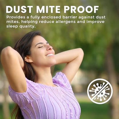 Utopia Bedding Premium Waterproof Bed Bug Mattress Cover, Queen Zippered Mattress Protector, 12 Inches Deep, Dust Mite Proof 6-Sided Mattress Encasement for Bed