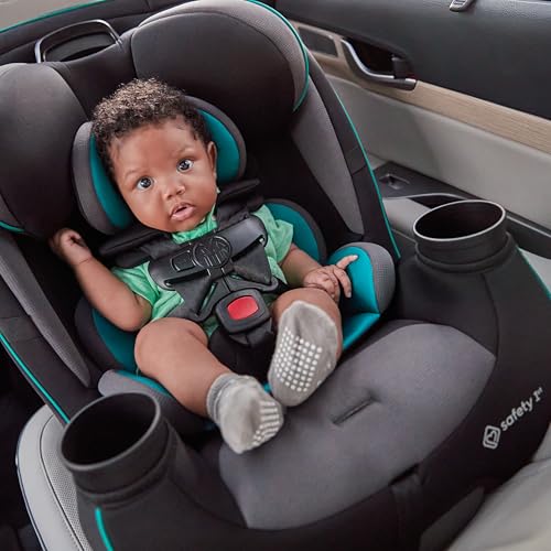 Safety 1st Grow and Go All-in-One Slim Convertible Car Seat, Rear Facing, 5-40 lbs, Forward Facing (30–65 lbs), High Back Booster Seat 40-100 pounds, Alaskan Blue