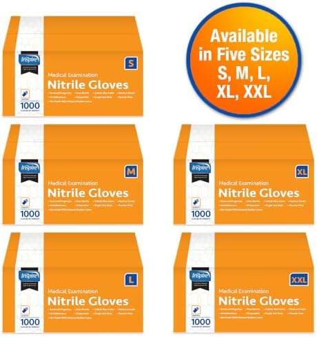 Inspire Nitrile Exam Gloves | The Original Quality Stretch Nitrile Cobalt Blue | 4.5 Gloves Disposable Latex Free Medical EMT
