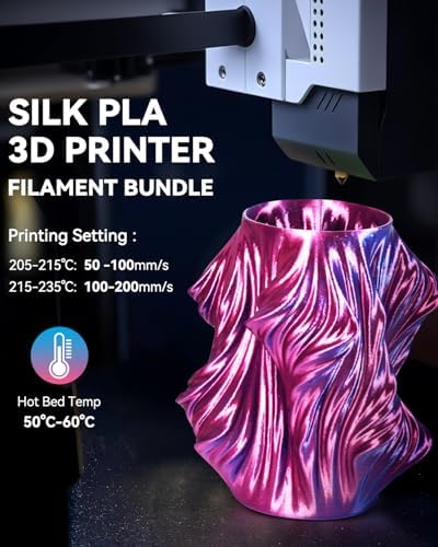SUNLU Silk Filament Mini Pack, Dual & Triple Color 3D Filament Bundle, Individually Vacuum Packed, Dual Color*3, Triple Color*5, 2kg in Total