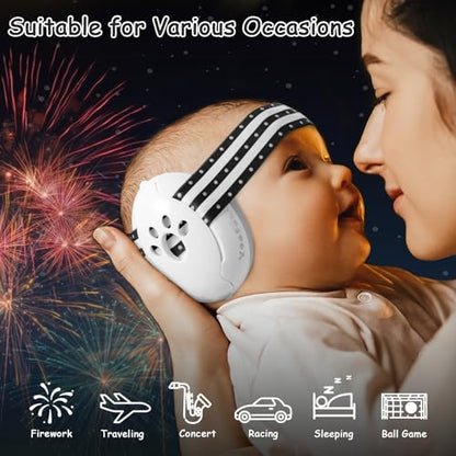 Yoofoss Baby Ear Muffs Noise Protection for Infant and Babies Up to 36 Months - Noise Cancelling Headphones for Ear Protection, Sleep, Travel Baby Essentials