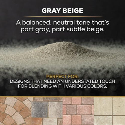 10 Pound Gray Beige DOMINATOR Polymeric Sand with Revolutionary Ceramic Flex Technology for Stabilizing Paver Joints/Gaps, 1/8” up to 4”, Professional Grade Results