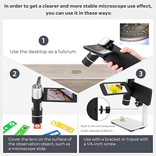 Andonstar AD203 Digital Microscope (Black+Bracket)
