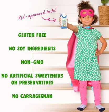 Orgain Organic Kids Protein Nutritional Shake, Vanilla - 8g of Protein, 22 Vitamins & Minerals, Fruits & Vegetables, Gluten Free, Soy Free, Non-GMO, 8.25 Oz, 12 Ct (Packaging May Vary)