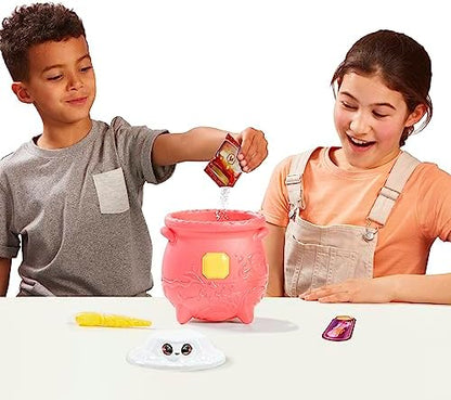 Magic Mixies Magical Gem Surprise Fire Magic Cauldron - Reveal a Non-Electronic Mixie Plushie and Magic Ring with a pop up Reveal from The Fizzing Cauldron Medium