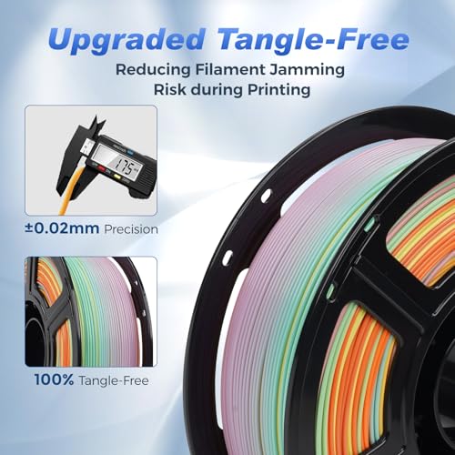 FLASHFORGE Rapid PLA Filament 1.75mm Rainbow Corals, 500mm/s High Speed Printing, 3D Printer Filament 1kg Spool, Dimensional Accuracy +/- 0.02mm, Enjoy Exceptional Print Quality