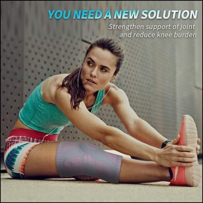 NEENCA Knee Brace for Women & Men, Medical Knee Support with Patella Pad & Side Stabilizers, Knee Compression Sleeve for Knee Pain, Meniscus Tear, ACL, Joint Pain, Runner, Workout - FSA/HSA Eligible