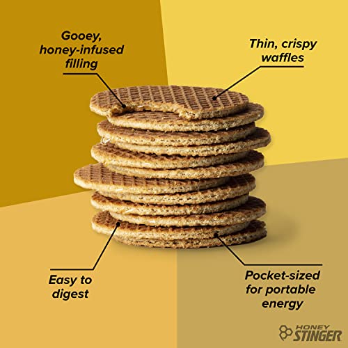 Honey Stinger Organic Energy Waffle Variety Pack, 12 Honey Waffles and 6 Vanilla, Nutritious Stroopwafel Snack for Exercise, Endurance and Performance