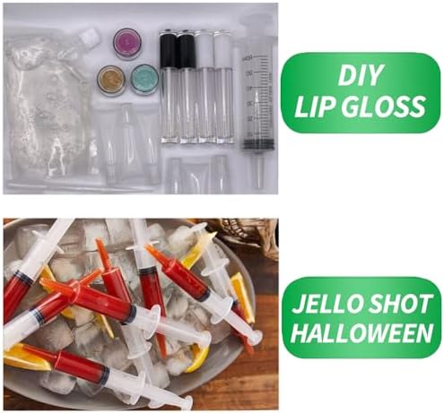 HiMo Pack of 50 - 60ml Syringe, 60cc syringes with caps for Liquid, Oral, Jello Shot, Scientific Labs, Measurement, Dispensing, Catheter Tip