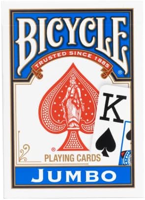 Bicycle Playing Cards, Jumbo Index, 12 Pack,Red & Blue