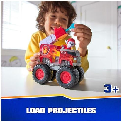 Paw Patrol: Rescue Wheels Marshall’s Firetruck, Toy Truck with Projectile Launcher and Collectible Action Figure, Kids Toys for Boys & Girls Ages 3+