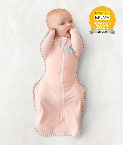 Love To Dream Swaddle UP Self-Soothing Sleep Sack 8-13 lbs., Dramatically Better Sleep, Snug Fit Calms Startle Reflex, 1.0 TOG, Dusty Pink, Small