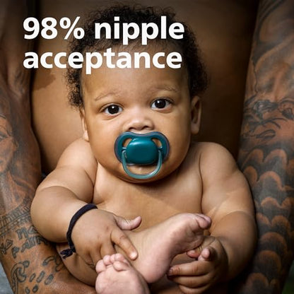 Philips Avent Ultra Air Pacifier - 4 x Light, Breathable Baby Pacifiers for Babies Aged 0-6 Months, BPA Free with Sterilizer Carry Case, SCF085/48