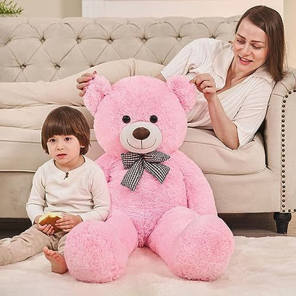 MaoGoLan Giant Teddy Bear 4 Feet,Adorable and Cuddly Big Teddy Bear Stuffed Animal 47", Pink Teddy Bear Plush Gift Decoration for Baby Shower,Party,Birthday,Valentines Day