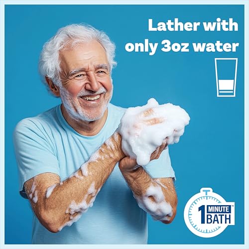 Scrubzz Disposable No Rinse Bathing Wipes - All-in-1 Single Use Shower Wipes, Simply Dampen, Lather, and Dry Without Shampoo or Rinsing (Lavender, 8-Pack)