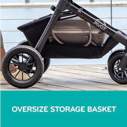 Evenflo Pivot Modular Travel System with LiteMax Infant Car Seat (Casual Gray)