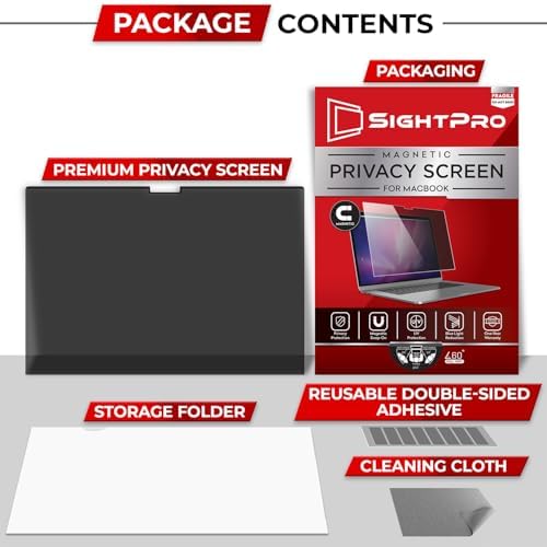 Magnetic Privacy Screen for MacBook Pro 14 Inch (2021-2024, M1, M2, M3, M4, Pro, Max) Removable Laptop Privacy Filter Shield and Protector