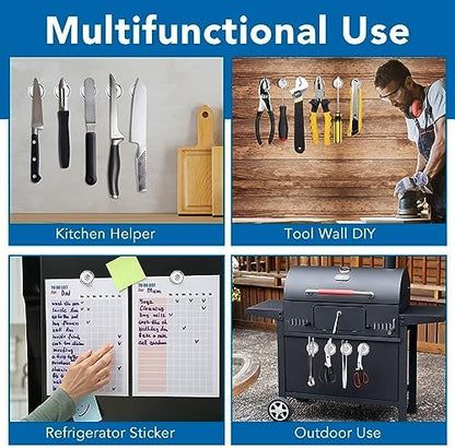 LOVIMAG Strong Magnets,150lb+ Waterproof Super Strong Neodymium Magnet with Hole,Strong Rare Earth Cup Magnets with Heavy Duty Countersunk Hole and Screws for Tool Room,Workplace(Silver, 10 Pack)