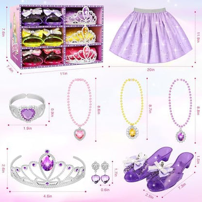 Princess Dress Up Toys & Jewelry Boutique,Girl Role Play Gifts,Kids Toys for 3-6 Years Girl Toddler B-Day Party Favors