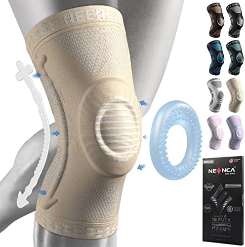 NEENCA Knee Brace for Women & Men, Medical Knee Support with Patella Pad & Side Stabilizers, Knee Compression Sleeve for Knee Pain, Meniscus Tear, ACL, Joint Pain, Runner, Workout - FSA/HSA Eligible