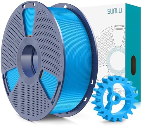 SUNLU PLA+2.0 3D Printer Filament, Upgrade PLA+ Filament 1.75mm, Tougher and Stronger, Neatly Wound Filament, Dimensional Accuracy +/-0.02mm, 1KG Spool(2.2lbs), Cyan