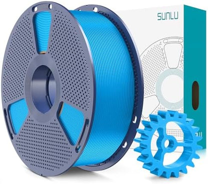SUNLU PLA+2.0 3D Printer Filament, Upgrade PLA+ Filament 1.75mm, Tougher and Stronger, Neatly Wound Filament, Dimensional Accuracy +/-0.02mm, 1KG Spool(2.2lbs), Cyan