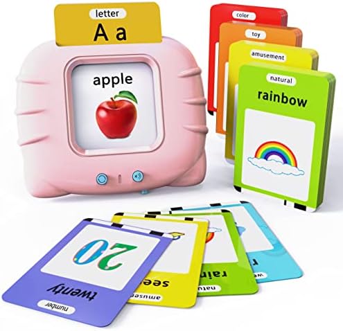 Lapare Audible Educational Toy with Music for Toddlers Age 1 2 3 4 5, 252 Sight Words Flash Cards Kindergarten Toy for Girls to Learn Alphabet Number Color Shapes and More