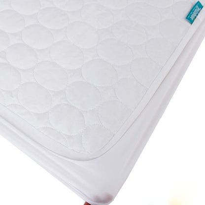 Crib Mattress Protector Sheets Waterproof 2 Pack, Quilted Crib Mattress Pad Cover Fitted Fits for Toddler Bed Mattress, White, 52” x 28”