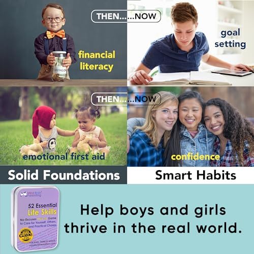 Mind Brain Emotion 52 Essential Life Skills: No-Excuses Game to Teach Kids, Teens & Adults How to Care for Self & Chores, Practical Solution for Responsible Boys, Confident Girls, Happy Family