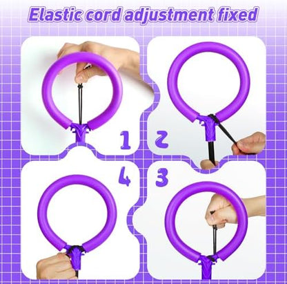 Flooyes Skip Ball for Kids, Ankle Skip Ball Toy with Counter, Timer and Cal Calculator, Girl Birthday Gifts for Age 6 7 8 9 10+, Rechargeable Colorful Flash Wheel Skip Ball for Girls Women