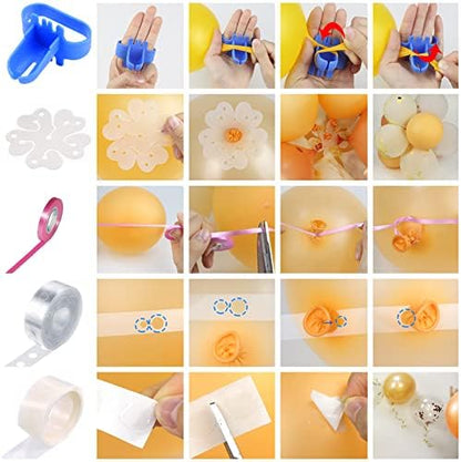 FLSEPAMB Balloon Pump, Electric Balloon Pump, Portable Dual Nozzle 110V 600W Electric Balloon Blower, Balloon Pump Electric for Party Decorations with Tying Tool, Colored Ribbons