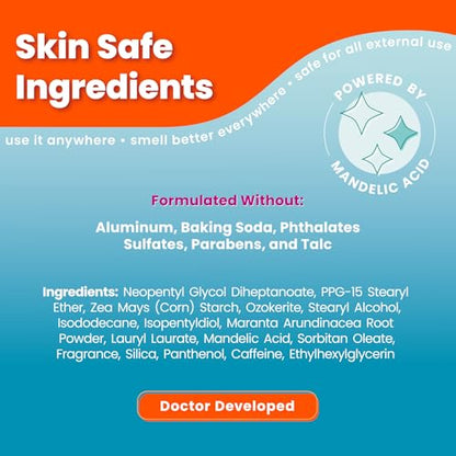 Lume Whole Body Deodorant - Smooth Solid Stick - 72 Hour Odor Control - Aluminum Free, Baking Soda Free and Skin Safe - 2.6 Ounce (Pack of 2) (Unscented)