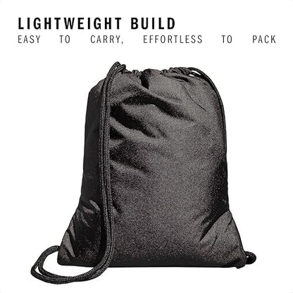 adidas Alliance Sackpack, Drawstring Backpack, Lightweight Small Gym Bag for Women and Men, Black, One Size