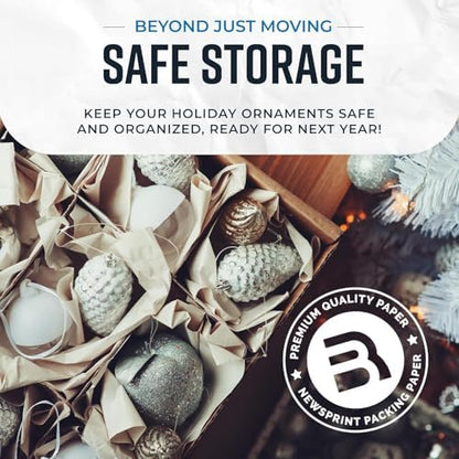 Bryco Goods Newsprint Packing Paper Sheets for Moving - 5lb - 160 Sheets of Newspaper Paper - Must Have in Your Moving Supplies - 27" x 17" - Made in USA