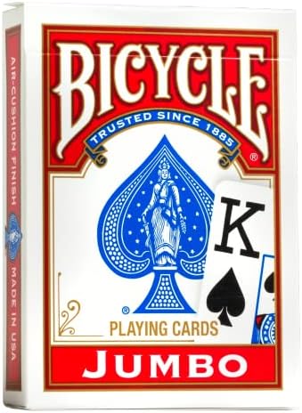 Bicycle Playing Cards, Jumbo Index, 12 Pack,Red & Blue