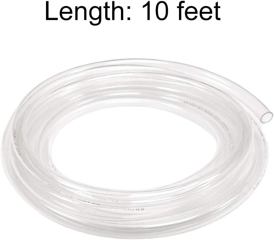 Eastrans 10ft x 1.25" ID Clear Vinyl Tubing, Flexible Hybrid PVC Tubing Hose, Lightweight Plastic Tube UV Chemical Resistant Vinyl Hose, BPA Free and Non Toxic