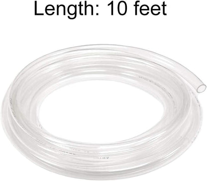 Eastrans 10ft x 1.25" ID Clear Vinyl Tubing, Flexible Hybrid PVC Tubing Hose, Lightweight Plastic Tube UV Chemical Resistant Vinyl Hose, BPA Free and Non Toxic