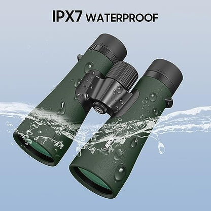 12x50 UHD Binoculars for Adults High Powered with Upgraded Phone Adapter - Large View, Lightweight, IPX7 Waterproof - Binoculars for Hunting Bird Watching Travel Cruise