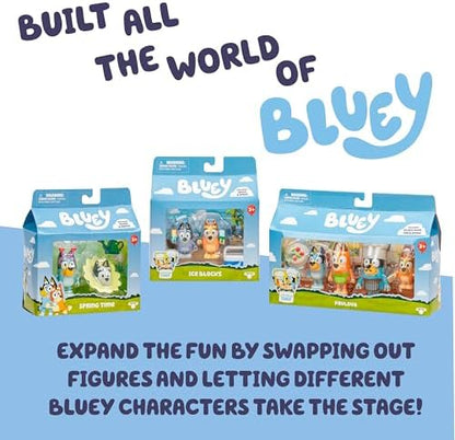 Bluey 4-Pack Toy Figure Playset, Let’s Play Chef Pavlova Toddler Figurine Toys Set with Chef Accessories, Poseable Figurines for Kids Ages 3-5
