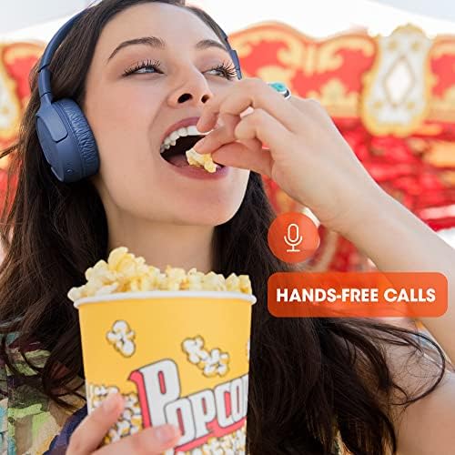 JBL Tune 510BT - Bluetooth headphones with up to 40 hours battery, microphone for call, foldable and comfortable, Android and iOs compatible (White)