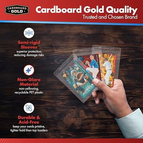 CARD SAVER 1-200 Count - Semi Rigid Card Holder, Trading Card Protectors - PSA-Approved Cardsaver for Baseball, Trading, Sports Cards - Card Sleeves, Binder, & Storage Box Compatible
