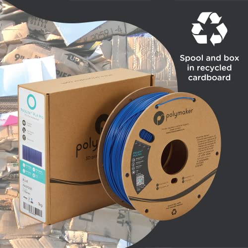Polymaker PLA PRO Filament 1.75mm 1kg, Tough & High Rigidity Blue 3D Printing Filament, PolyLite PLA PRO 3D Printer Filament 1.75mm, Print with Most 3D Printers