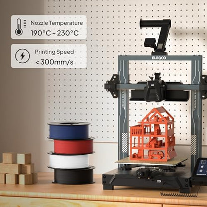 ELEGOO 250g Matte PLA Filament Bundle 1.75mm, 8 Colors 3D Printer Filaments Dimensional Accuracy +/- 0.02mm, 8 Pack 250g Spool Multicolors Fits for Most FDM 3D Printers