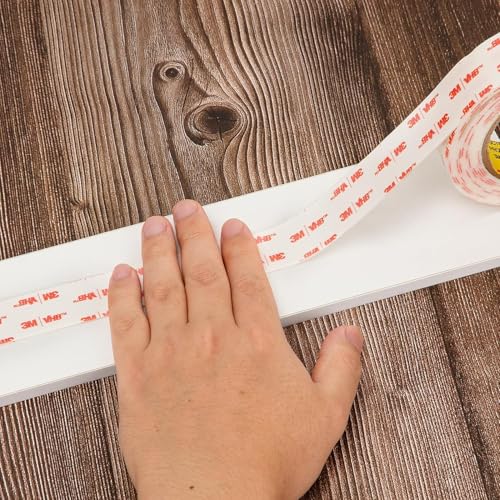 Double Sided Mounting Tape 0.75''x15.4Ft 2 Pack, Made of 3M VHB White 4950 Heavy Duty Adhesive Waterproof Heat Resistant Foam Tape for Car Home Office Deco
