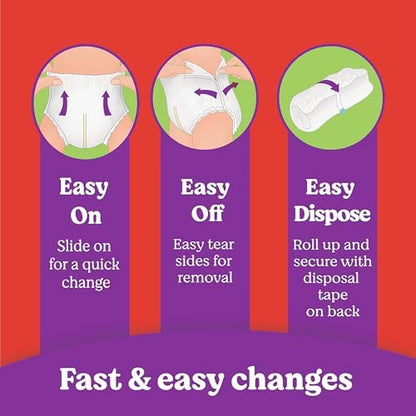 Huggies Size 6 Baby Diapers, Little Movers HuggFit 360° Baby Diapers with 360° Waistband, Size 6 (35+ lbs), 104 Count (2 Packs of 52), Packaging May Vary