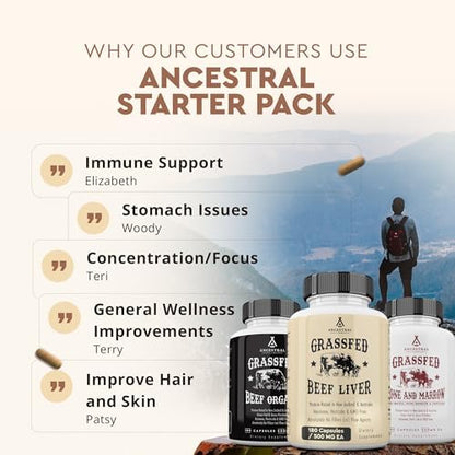 Ancestral Supplements Beef Organs and Stack Variation (Organs Starter Pack)