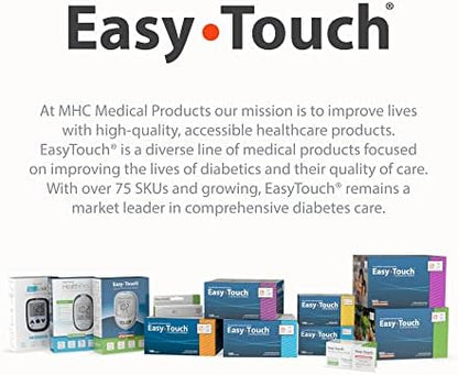 Easy Touch U-100 Insulin Syringe with Needle, 28G 0.5cc 1/2-Inch (12.7mm), Box of 100